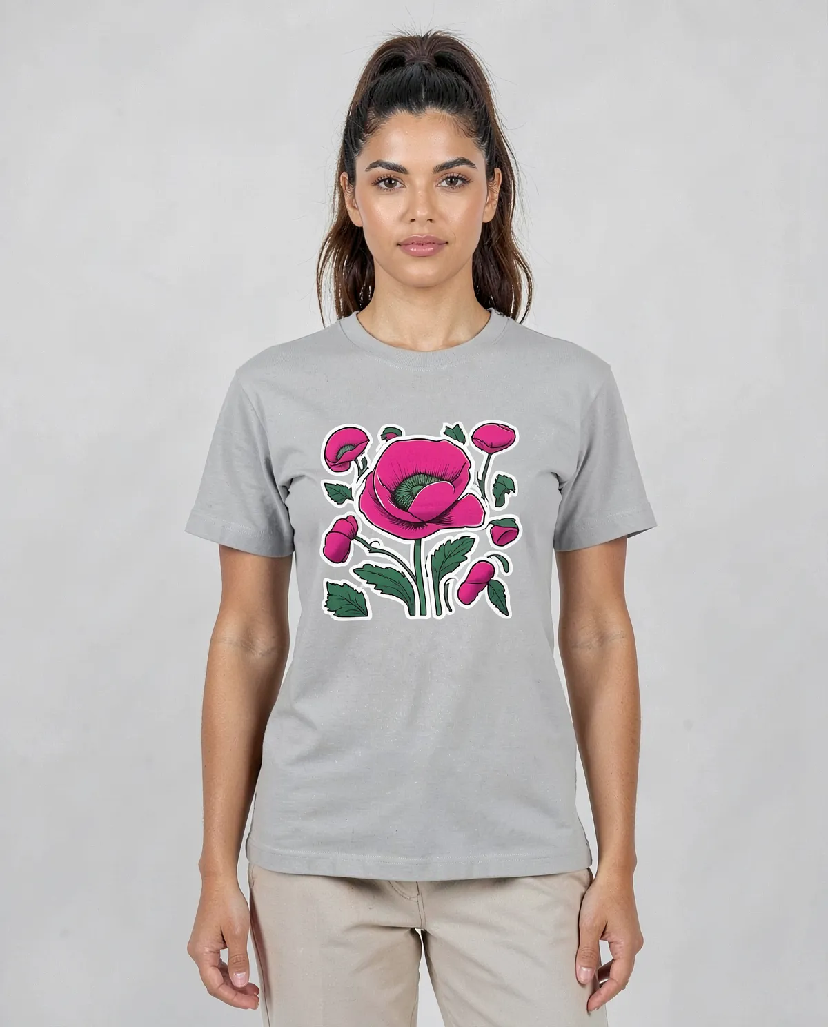 T‑shirt grigia – vestibilità moderna eco‑sostenibile 0