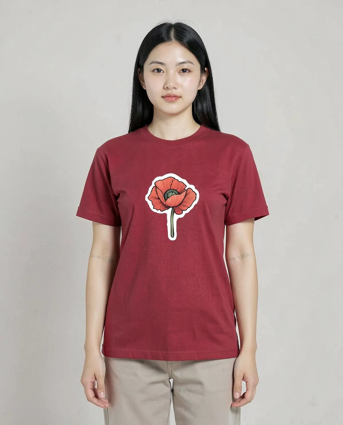 Rosso T-Shirt – Cotone Organico, Vestibilità Moderna 0