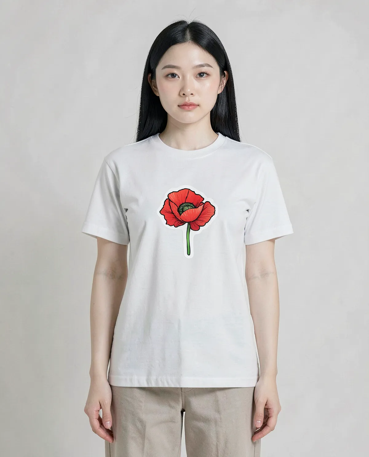 T-Shirt bianca premium con cotone eco‑sostenibile 0