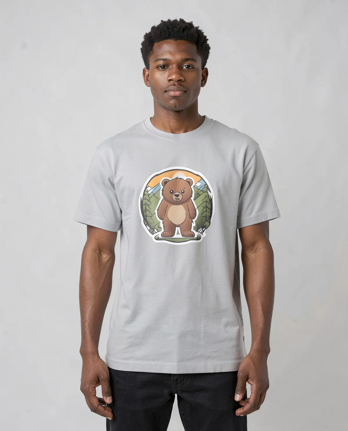 T-shirt bianca con vestibilità moderna 0