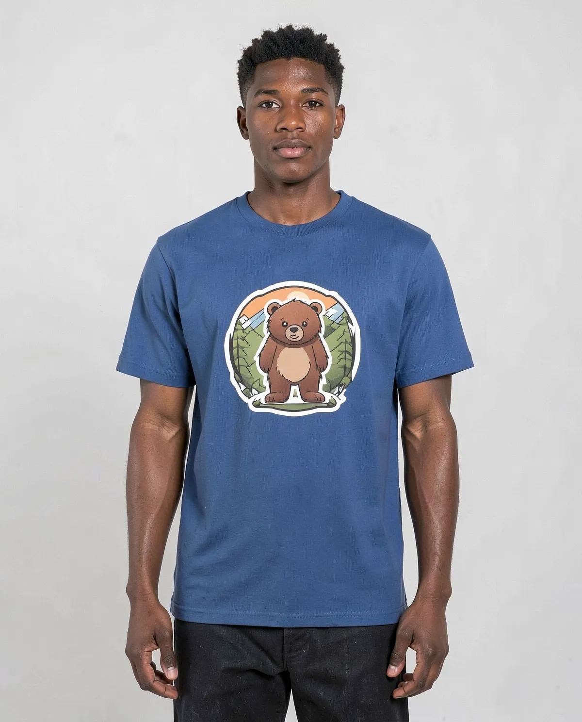 Maglietta Blu Classic Crew Neck 0