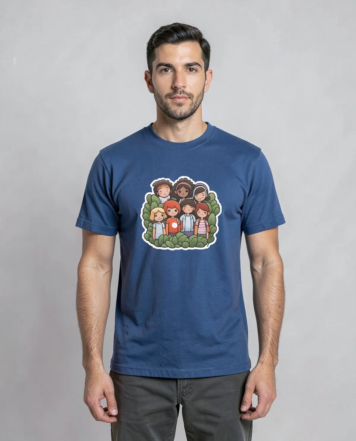 T-Shirt blu con design grafico audace