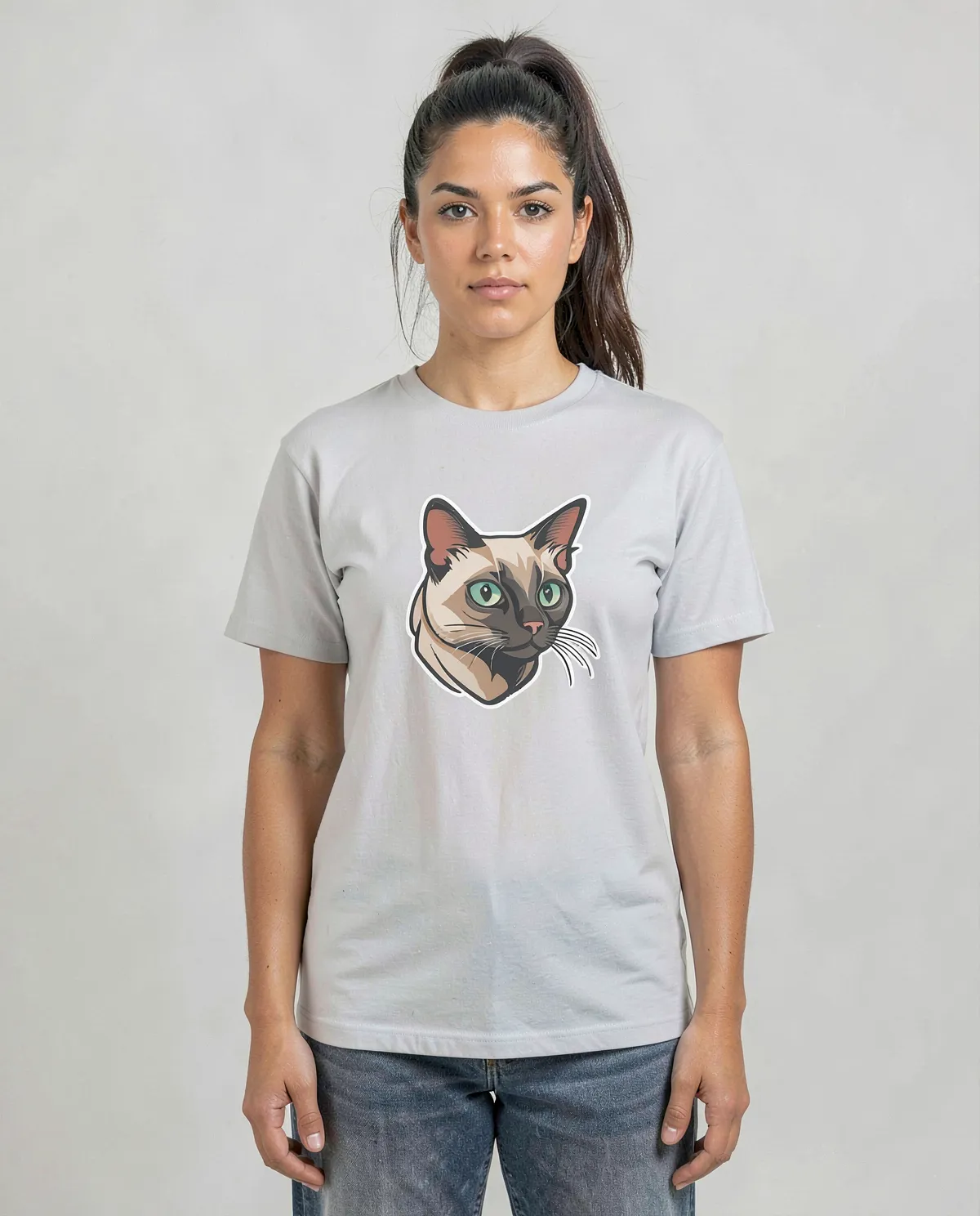 T‑shirt bianca con logo personalizzato 0