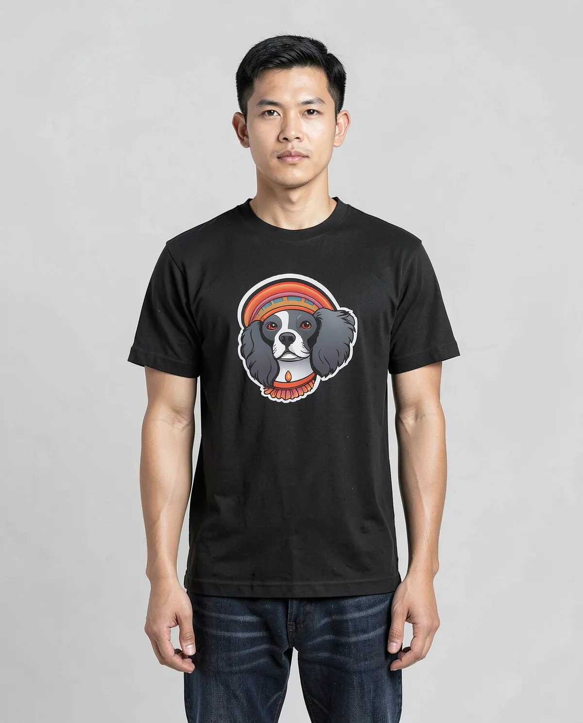 T-Shirt Nero Eco‑sostenibile – Collo classico a giro 0