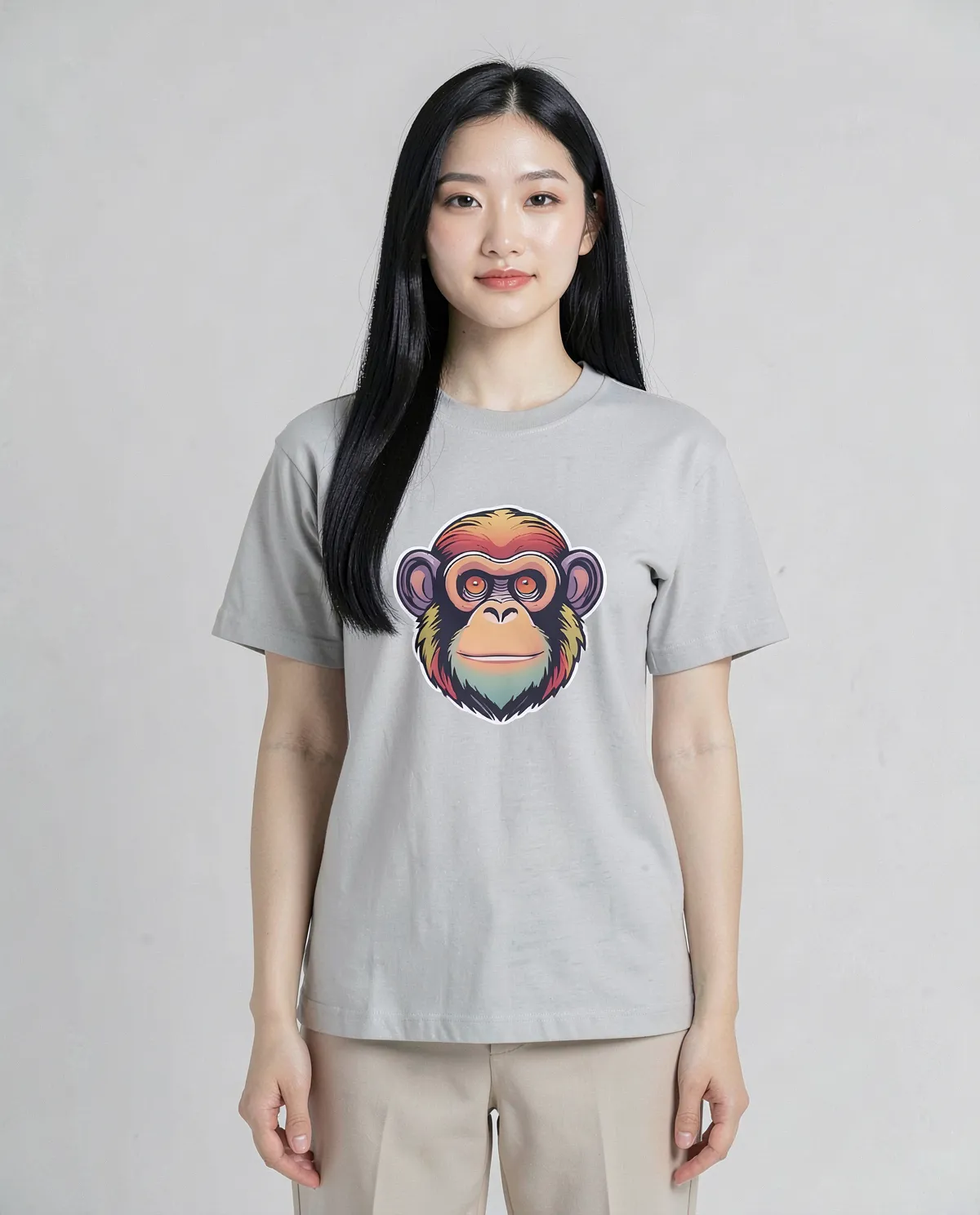 T‑shirt bianca con grafica audace 0