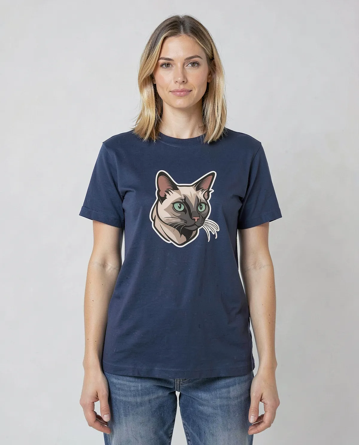 T‑shirt blu con grafica unica 0