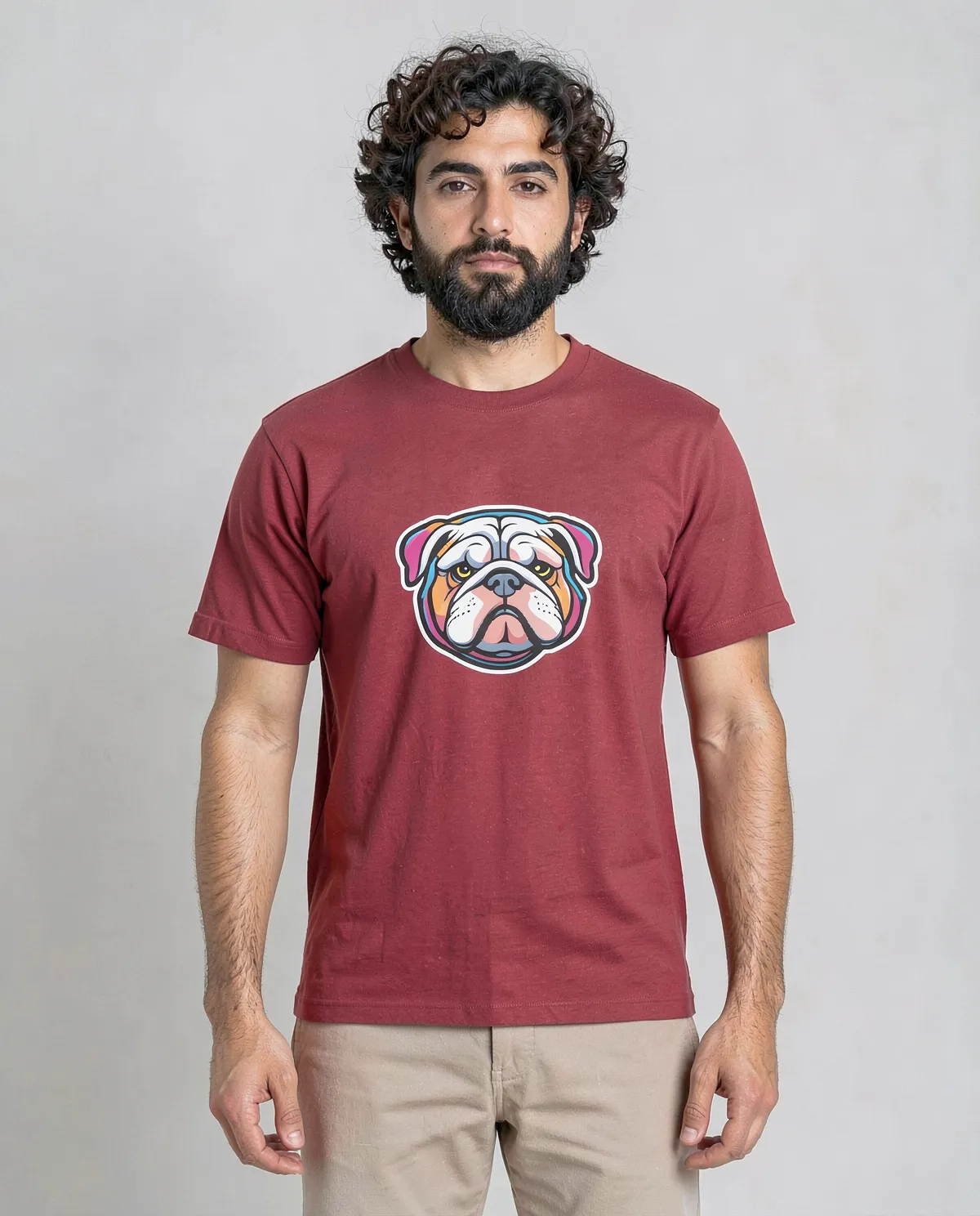 Maglietta rossa – Taglio moderno, cotone eco 0
