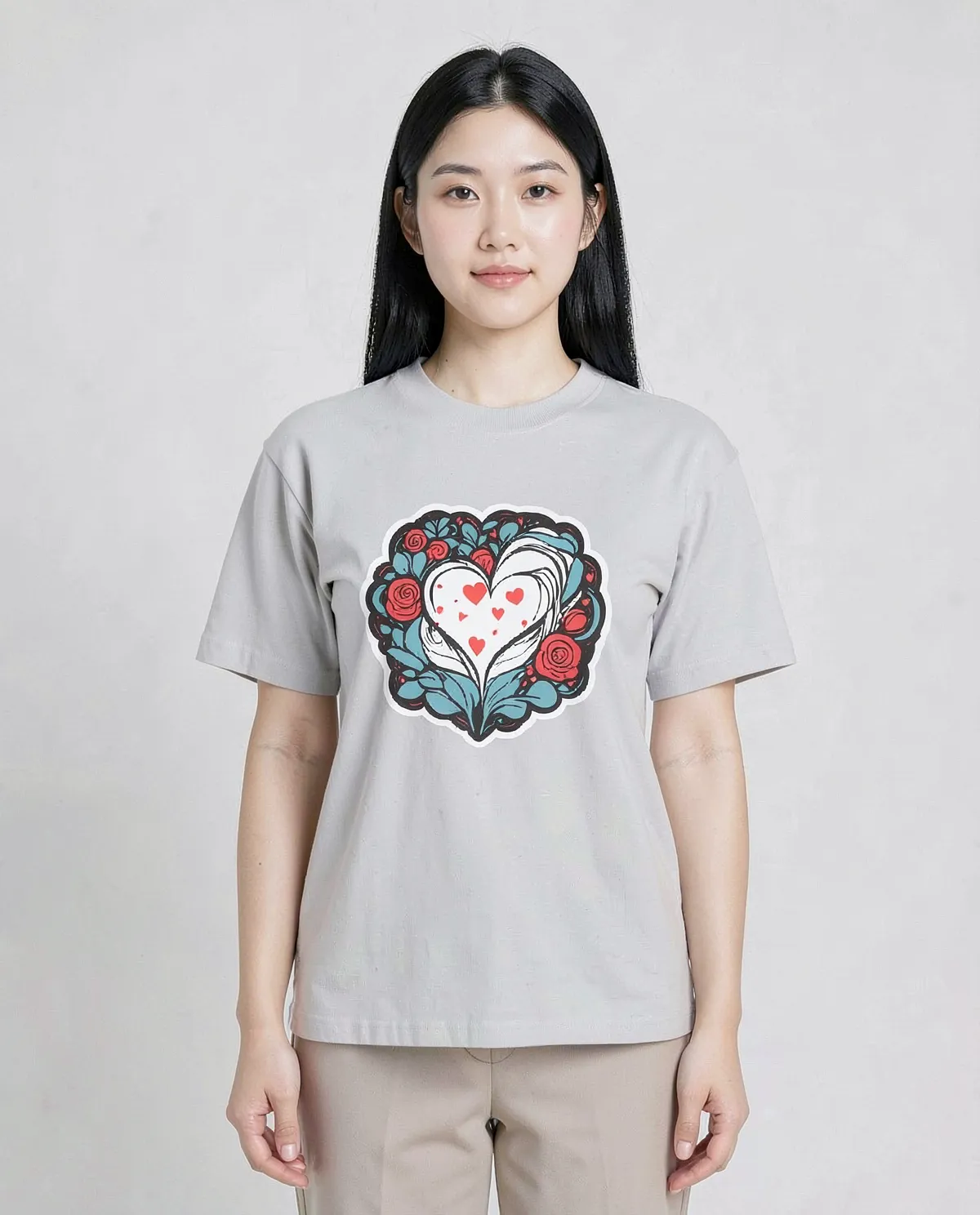 T-shirt bianca con design personalizzato