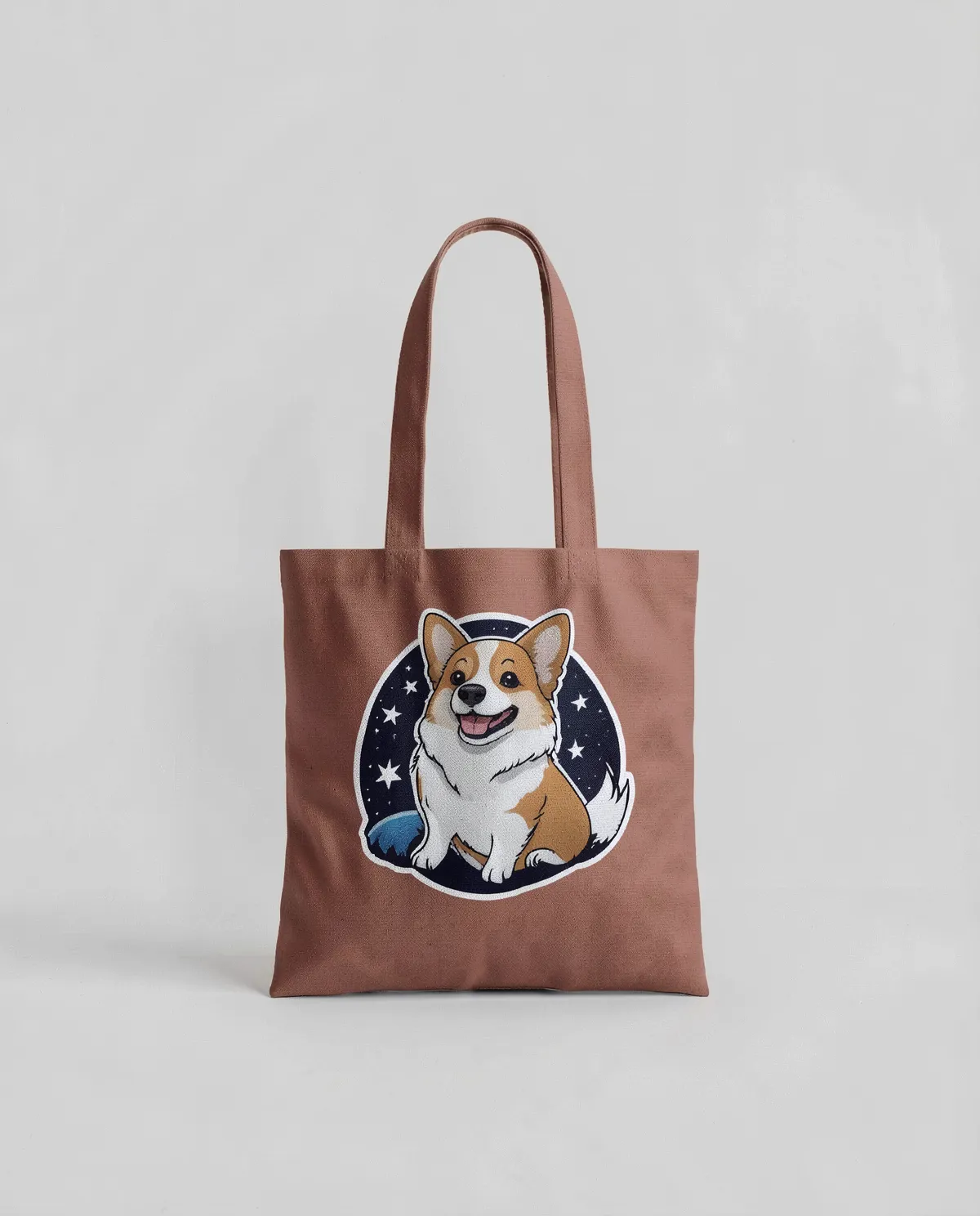 Tote Bag in cotone con superficie liscia e manici da 67 cm