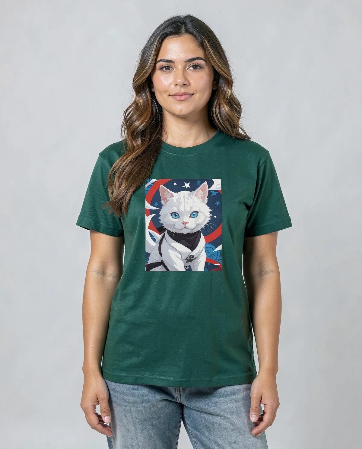 T‑shirt verde in cotone organico ecologico 0