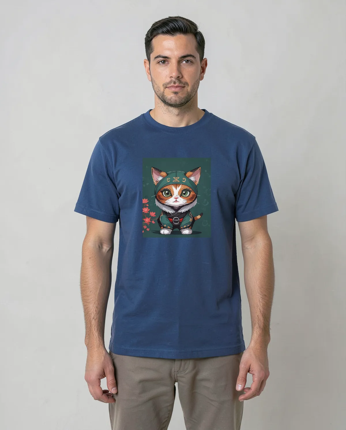 T-Shirt blu con design grafico unico