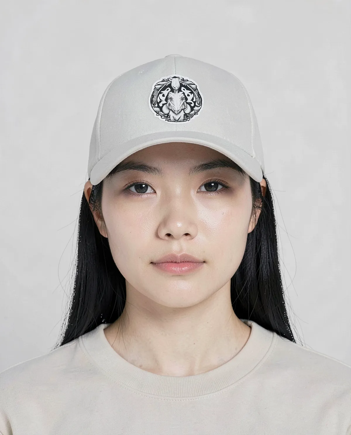 Cappellino Classico 5-Panel in Cotone Bianco con chiusura a velcro