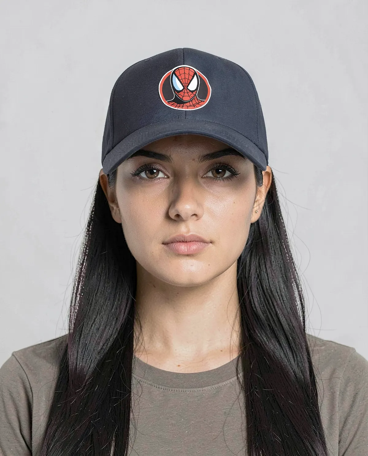 Cappellino Navy a 5 pannelli in cotone con velcro