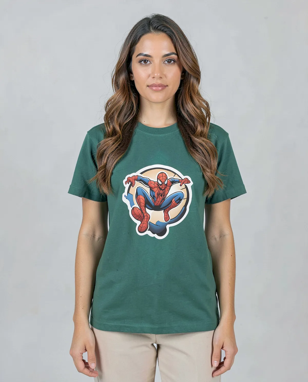 T‑shirt verde in cotone organico ecologico