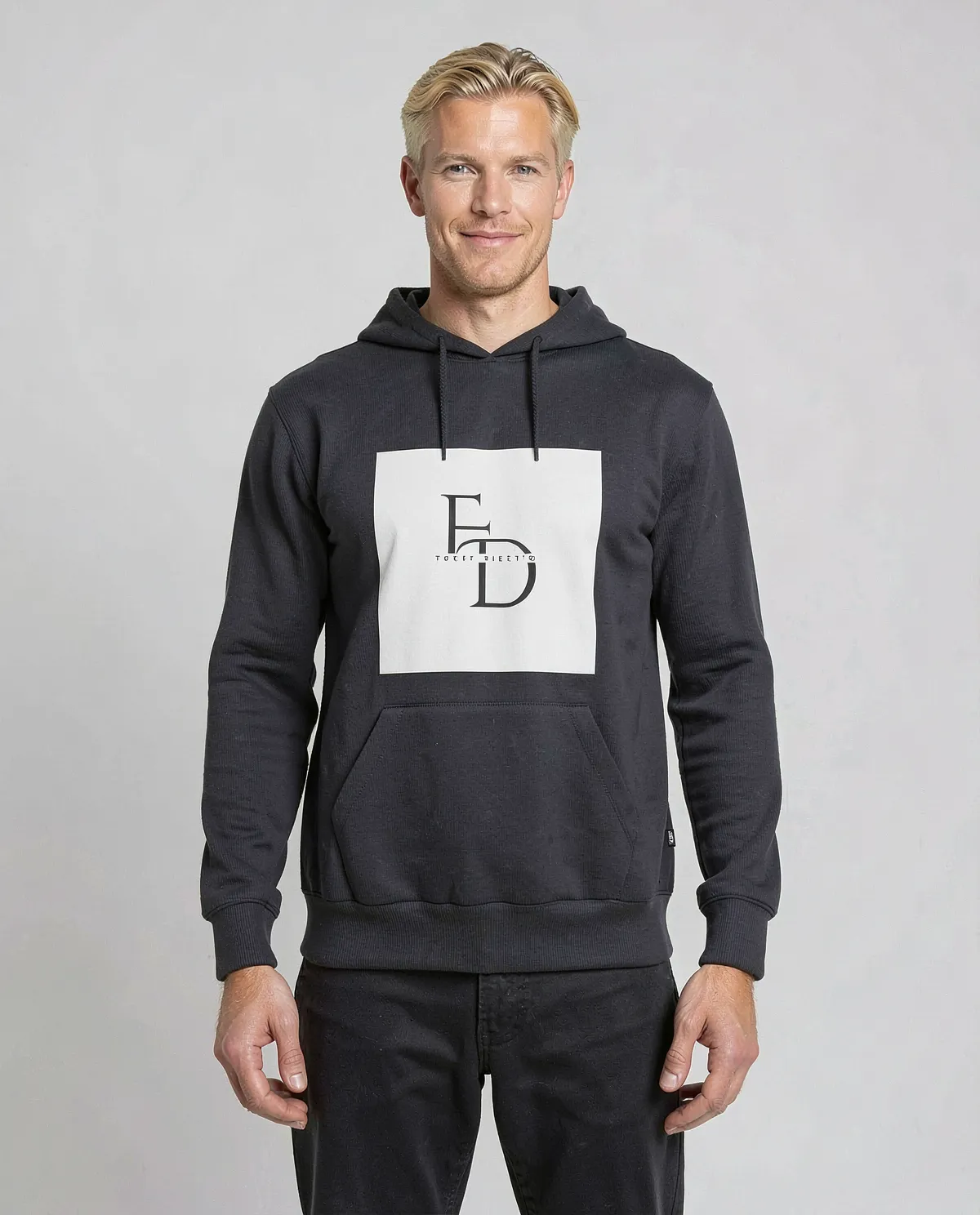 Felpe Premium in Cotone Organico Brossato Nero 0