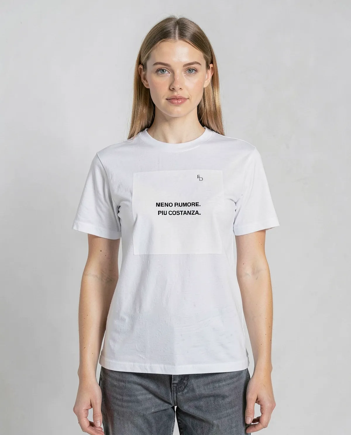 T-Shirt bianco premium organico 0