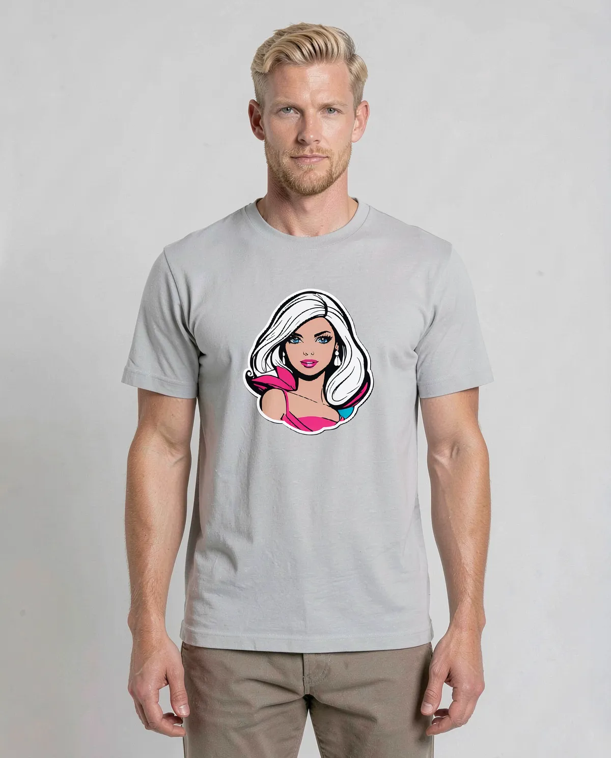 T‑shirt bianca con grafica audace 0