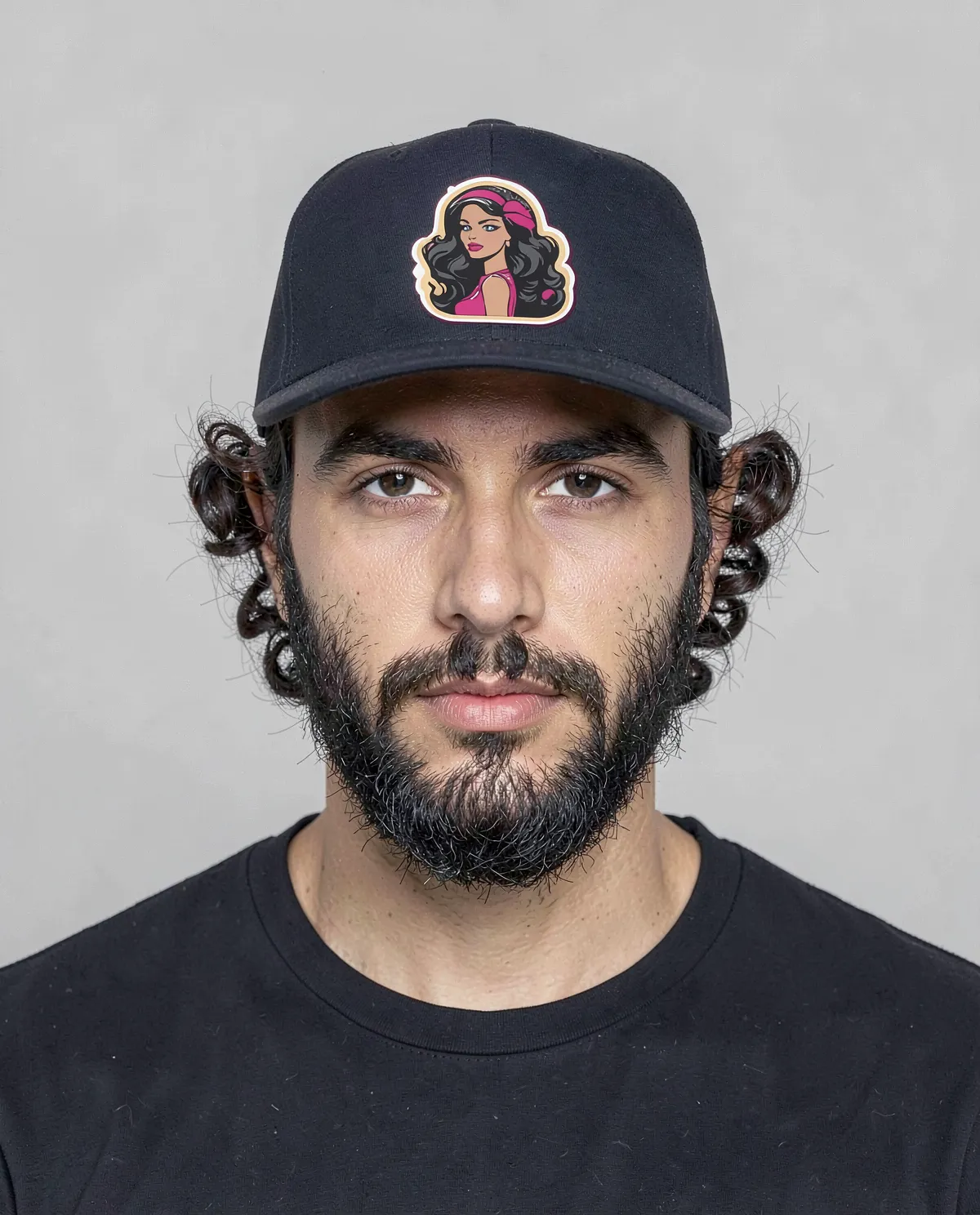 Cappellino in cotone premium a 5 pannelli con chiusura a velcro 0
