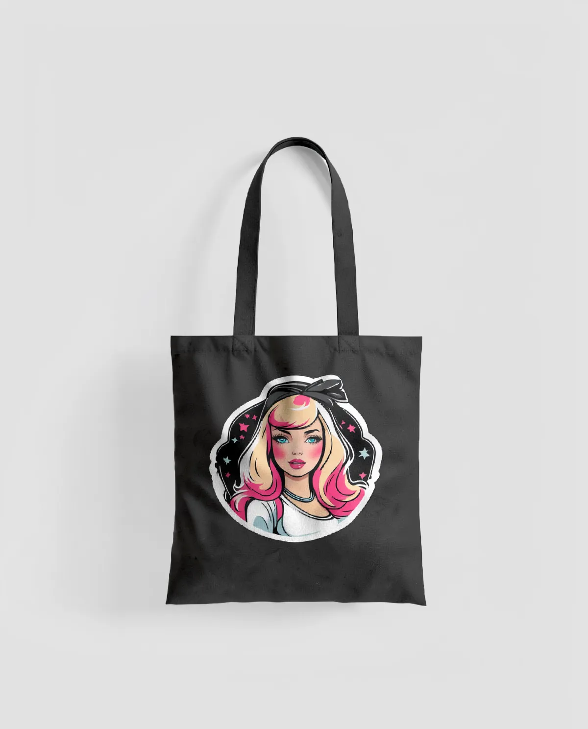 Tote Bag di cotone personalizzabile con manici lunghi 0