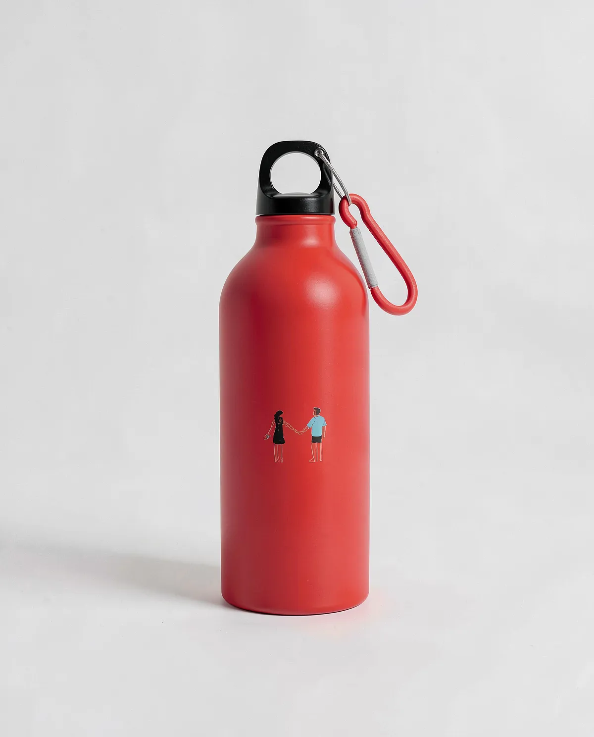 Borraccia in alluminio ecologica con moschetto 0