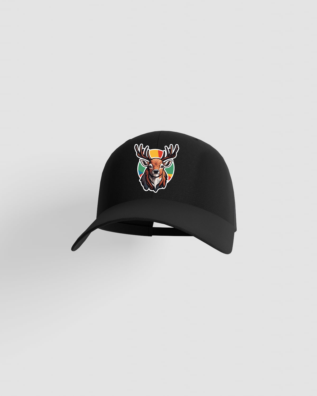 Cappellino nero a 5 pannelli in cotone con chiusura a velcro 59