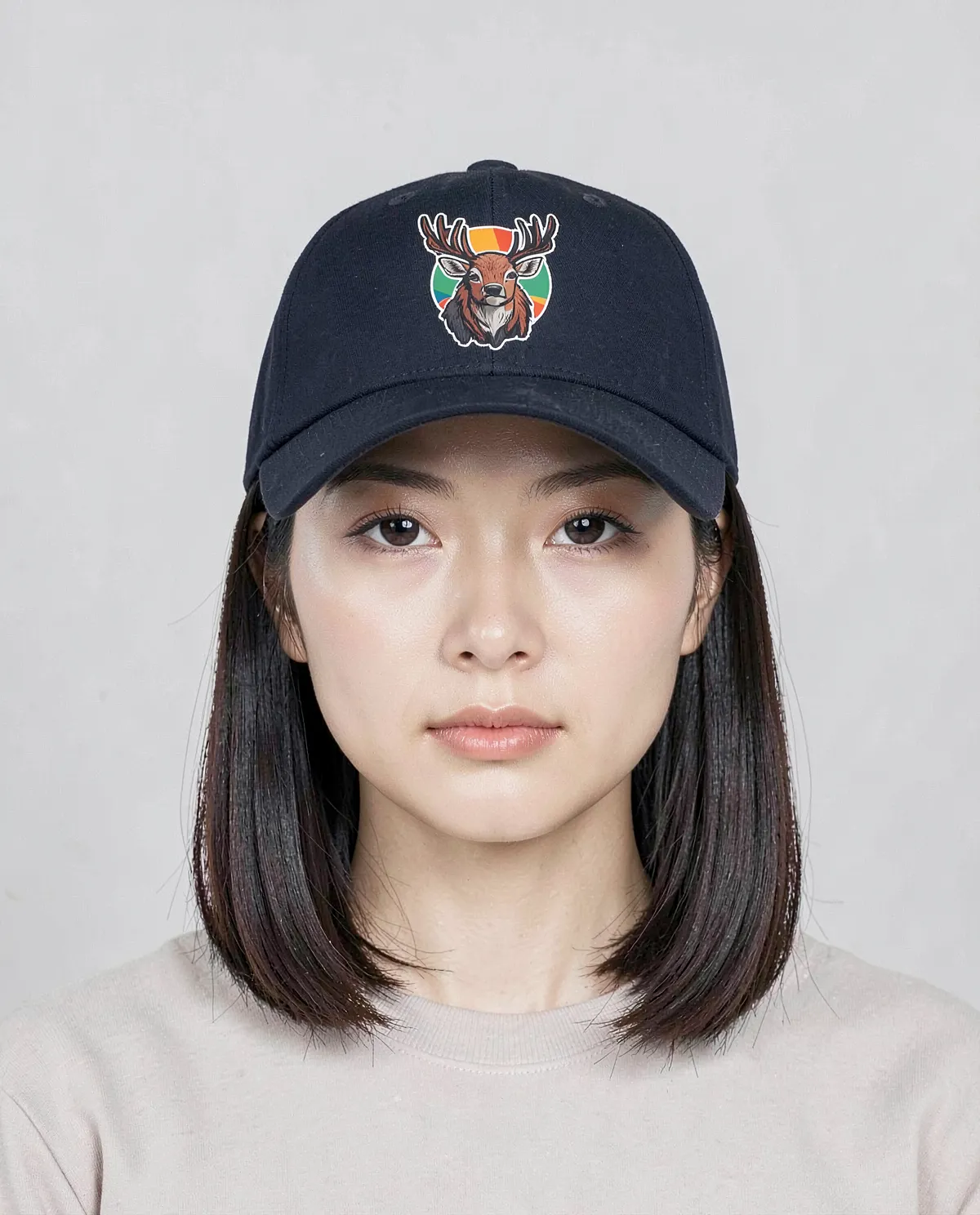 Cappellino navy con chiusura a velcro regolabile 0