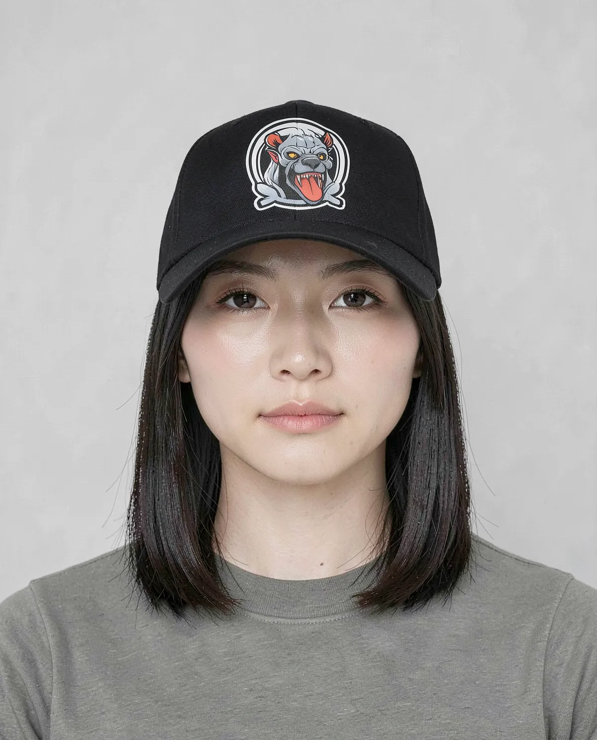 Cappellino Nero con chiusura a velcro regolabile