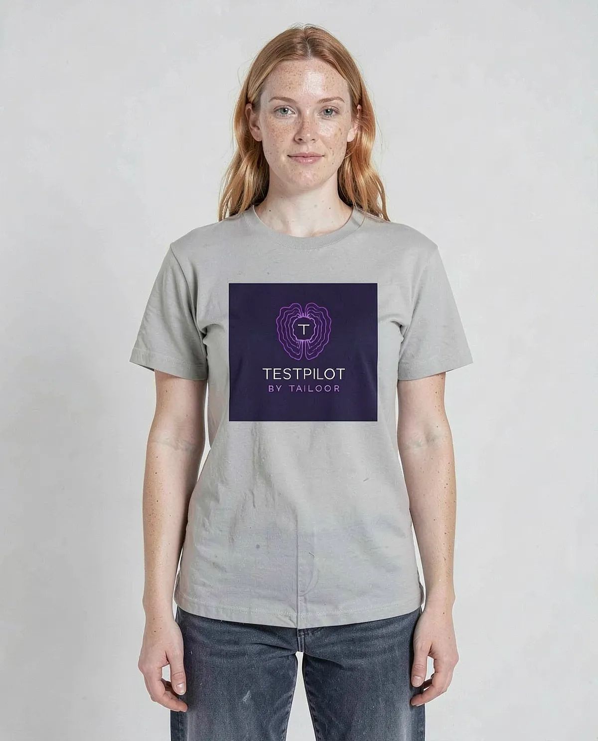 T‑shirt grigia, vestibilità moderna eco‑friendly