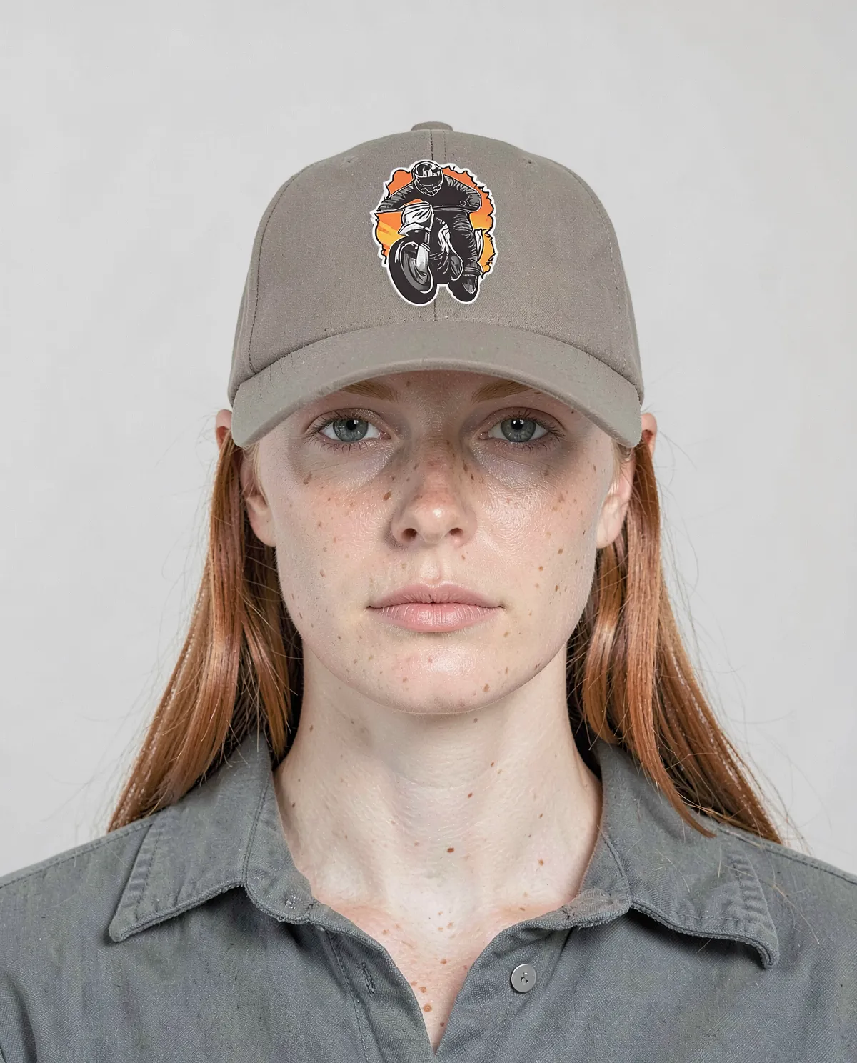 Cappellino Khaki con chiusura a velcro regolabile 0