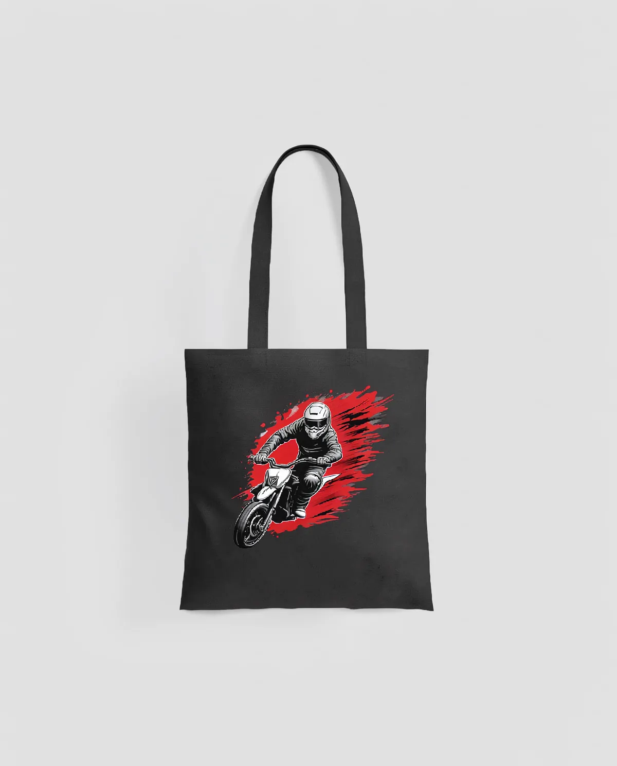 Tote Bag in cotone con manici di 67 cm e superficie liscia 0