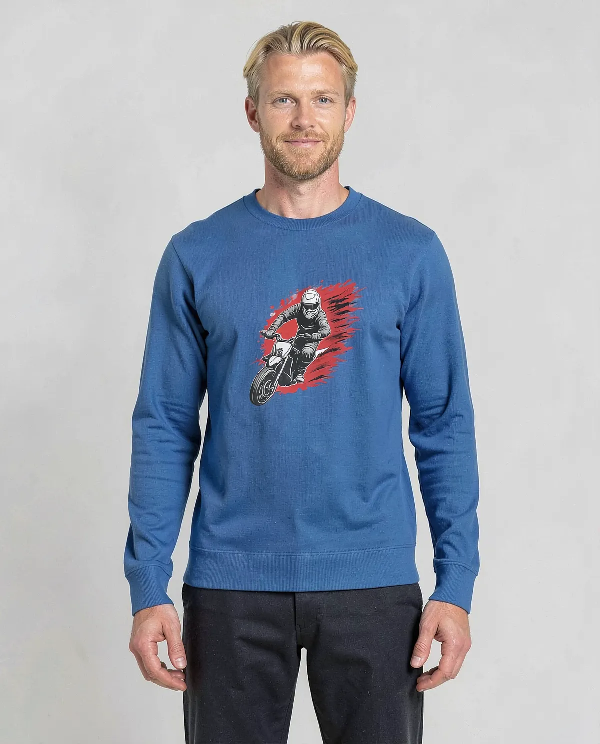 Felpa Unisex Blu in Cotone 0