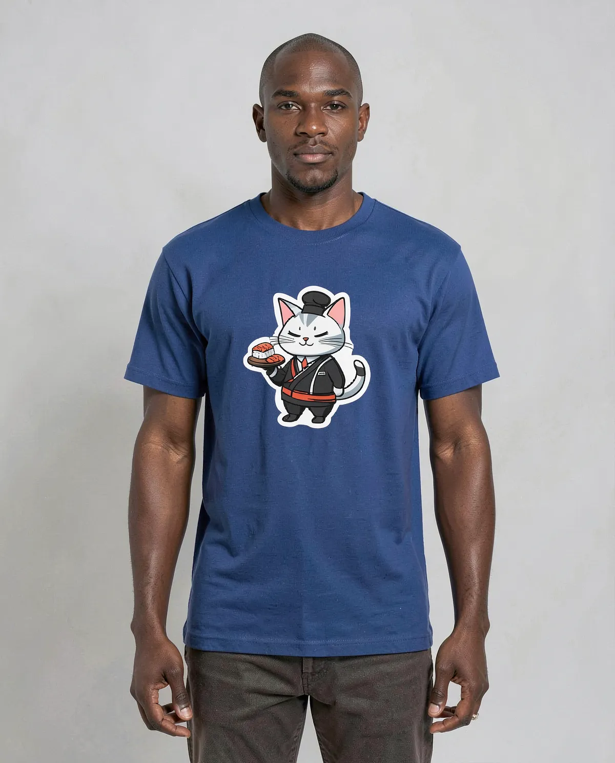 T‑shirt blu con stampa personalizzabile 0