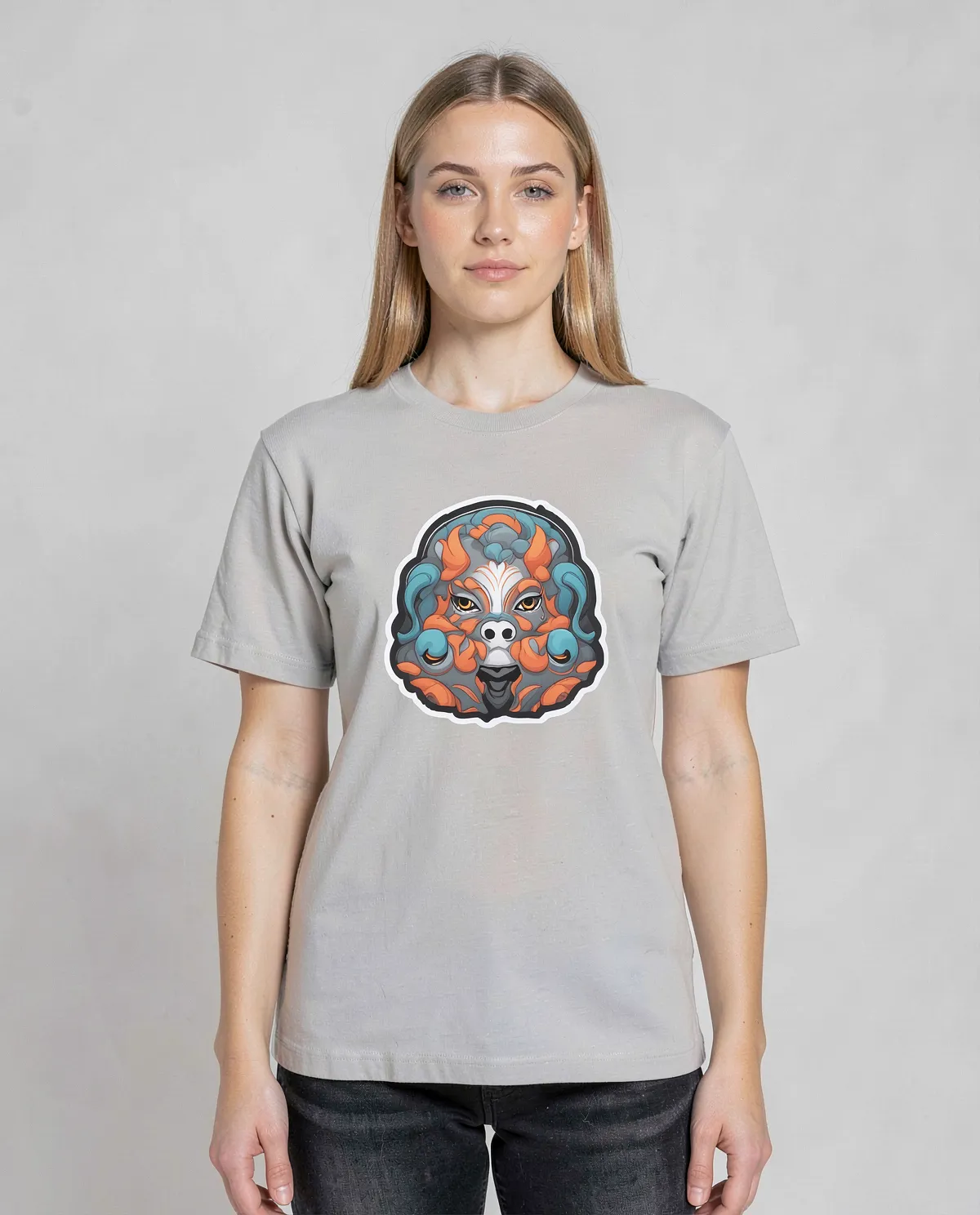 T‑shirt bianca con logo audace 0