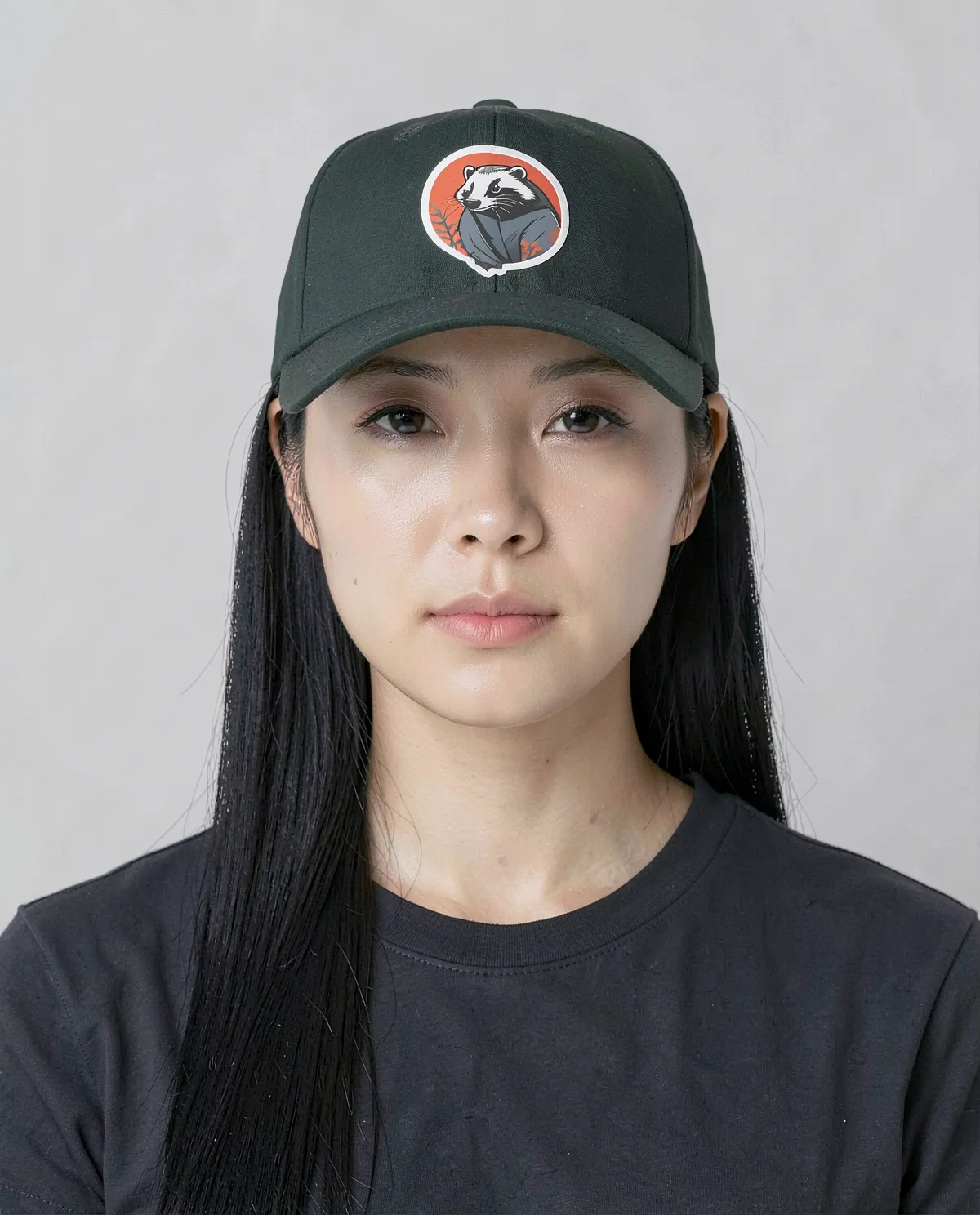 Cappellino di cotone ecologico verde con chiusura a velcro 0