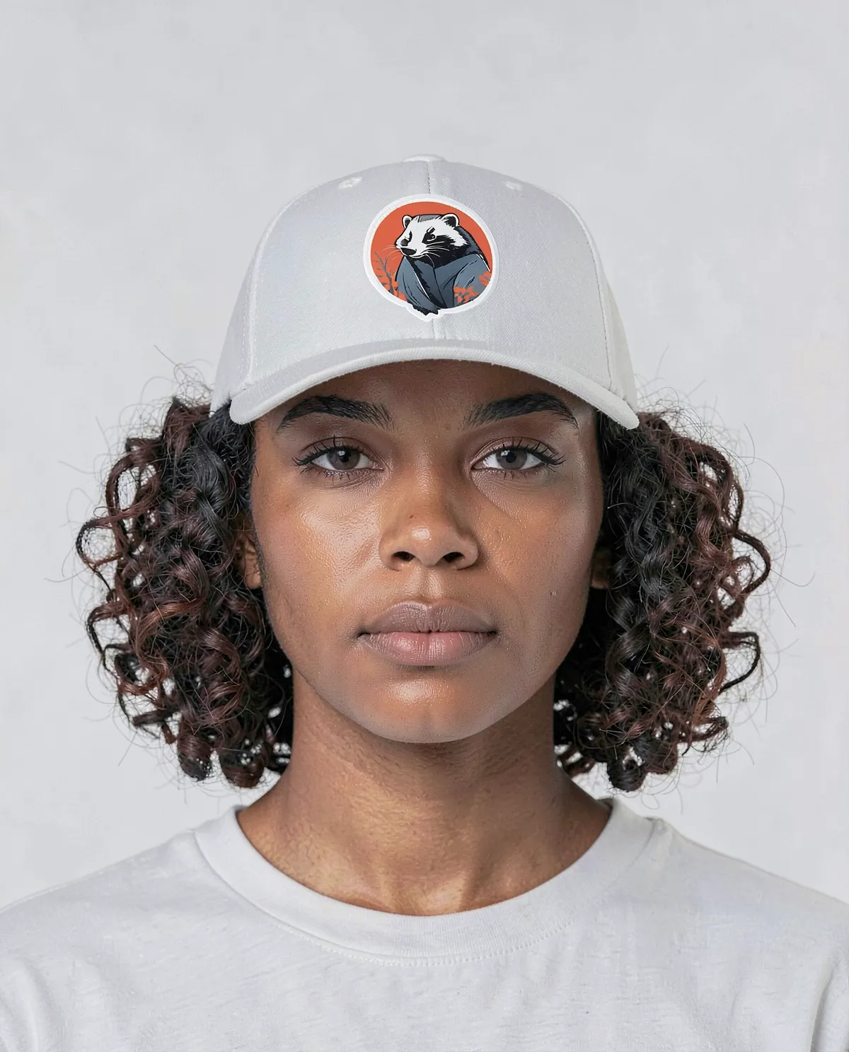 Cappellino Bianco con chiusura a velcro regolabile 0