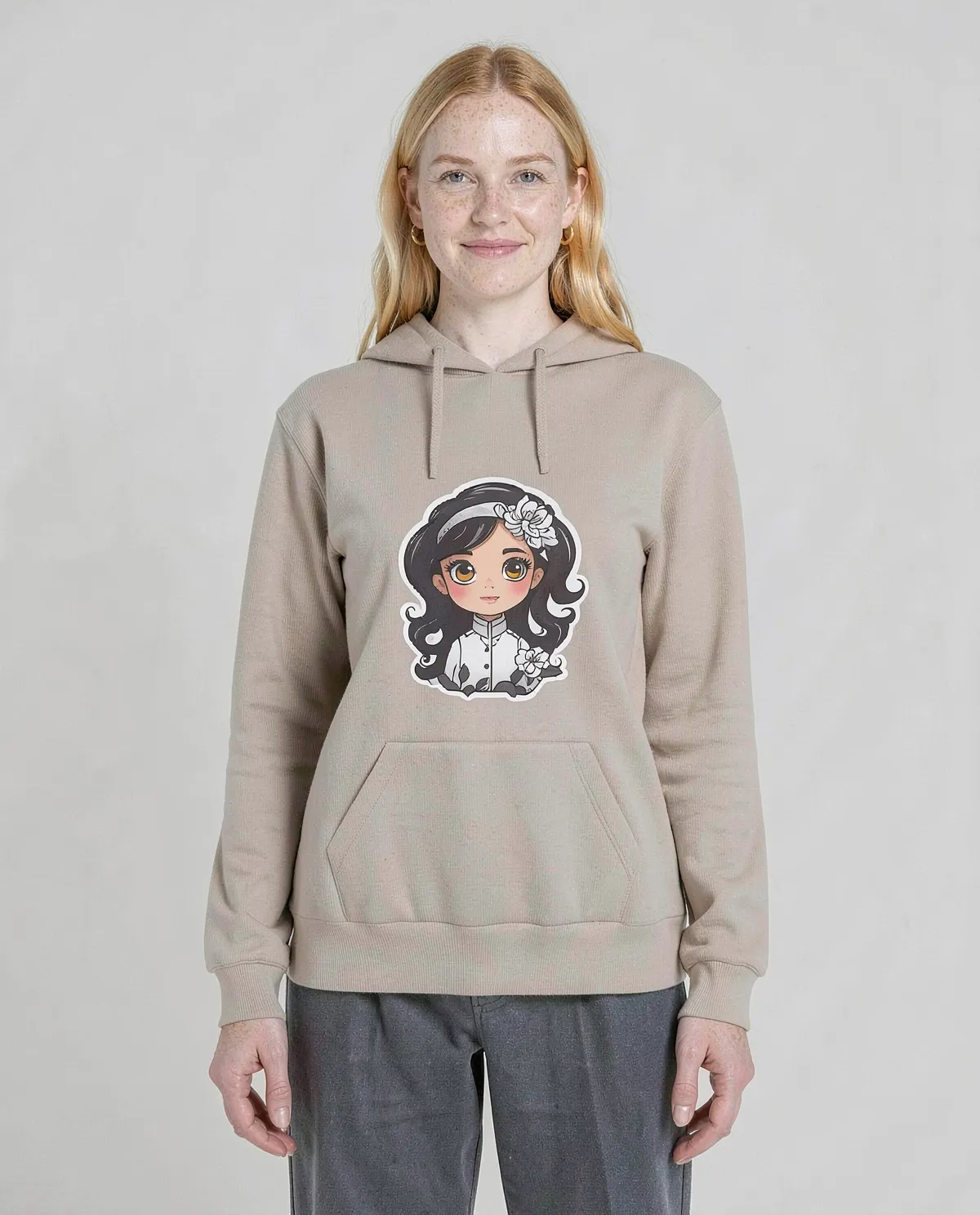 Felpe Unisex in Cotone Organico Crema 0