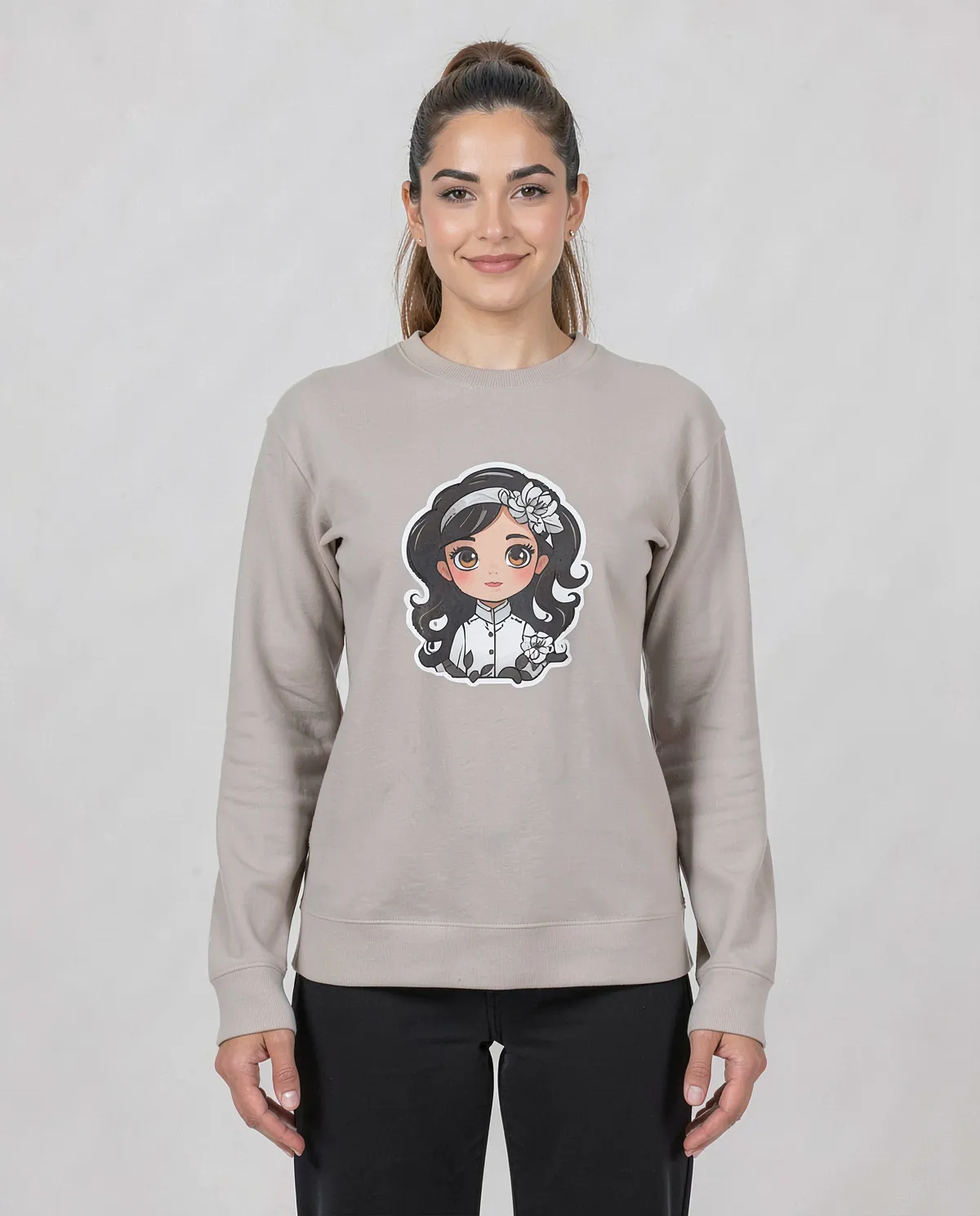 Felpe Unisex in Cotone Organico Crema, Fit Moderno
