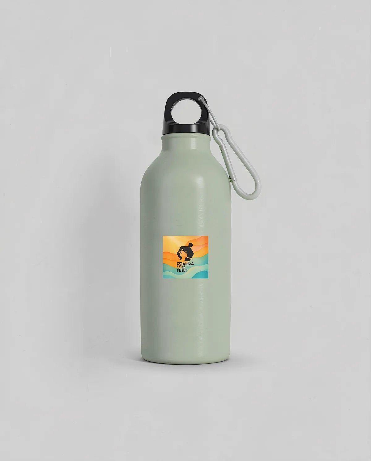 Borraccia ecologica in alluminio riciclato con carabiner 0