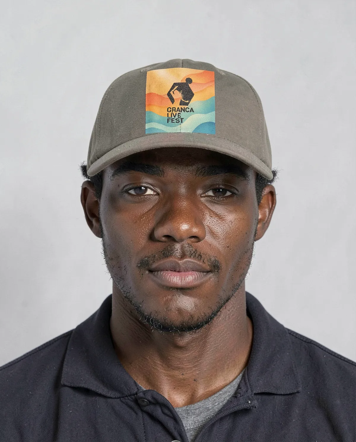 Cappellino Khaki 5-Panel in Cotone con Velcro 0