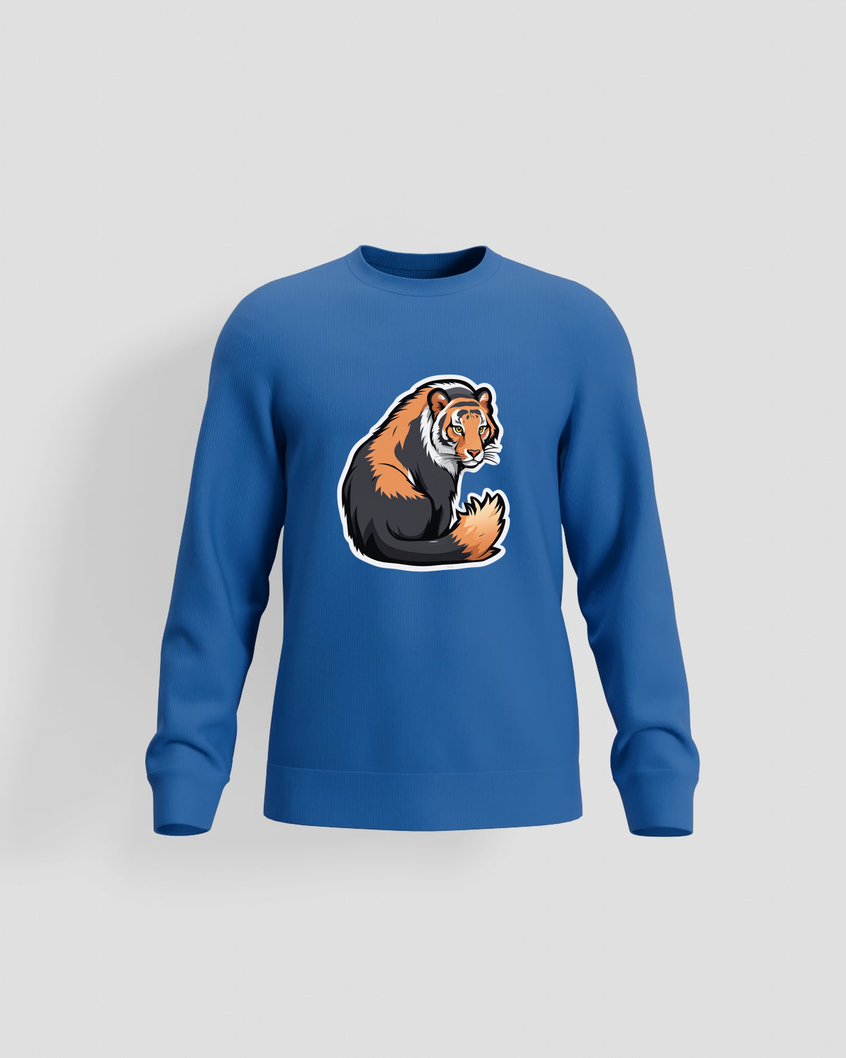Maglia organica con finitura blu pelata 59