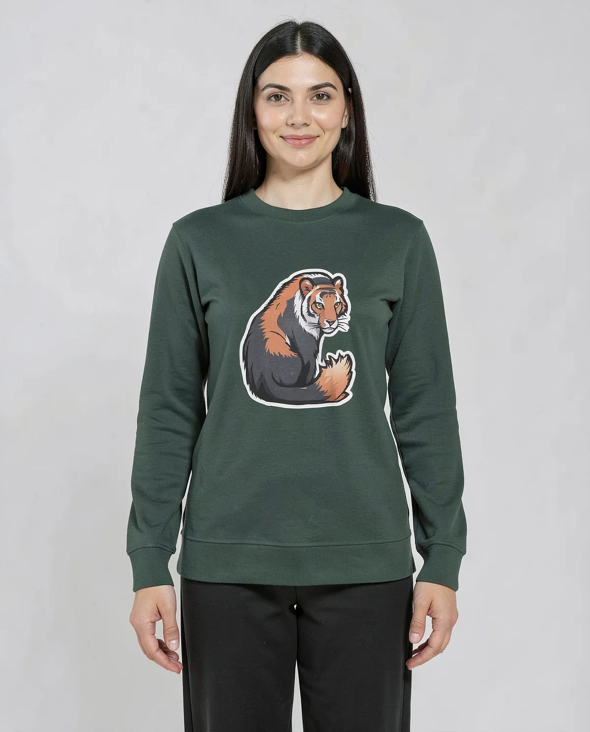 Felpa Unisex Verde Brossato
