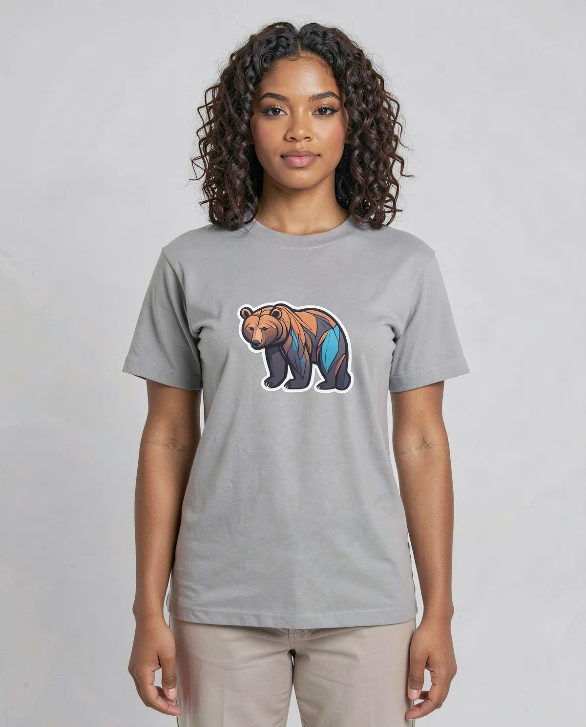 T-Shirt grigio, vestibilità moderna eco‑sostenibile 59
