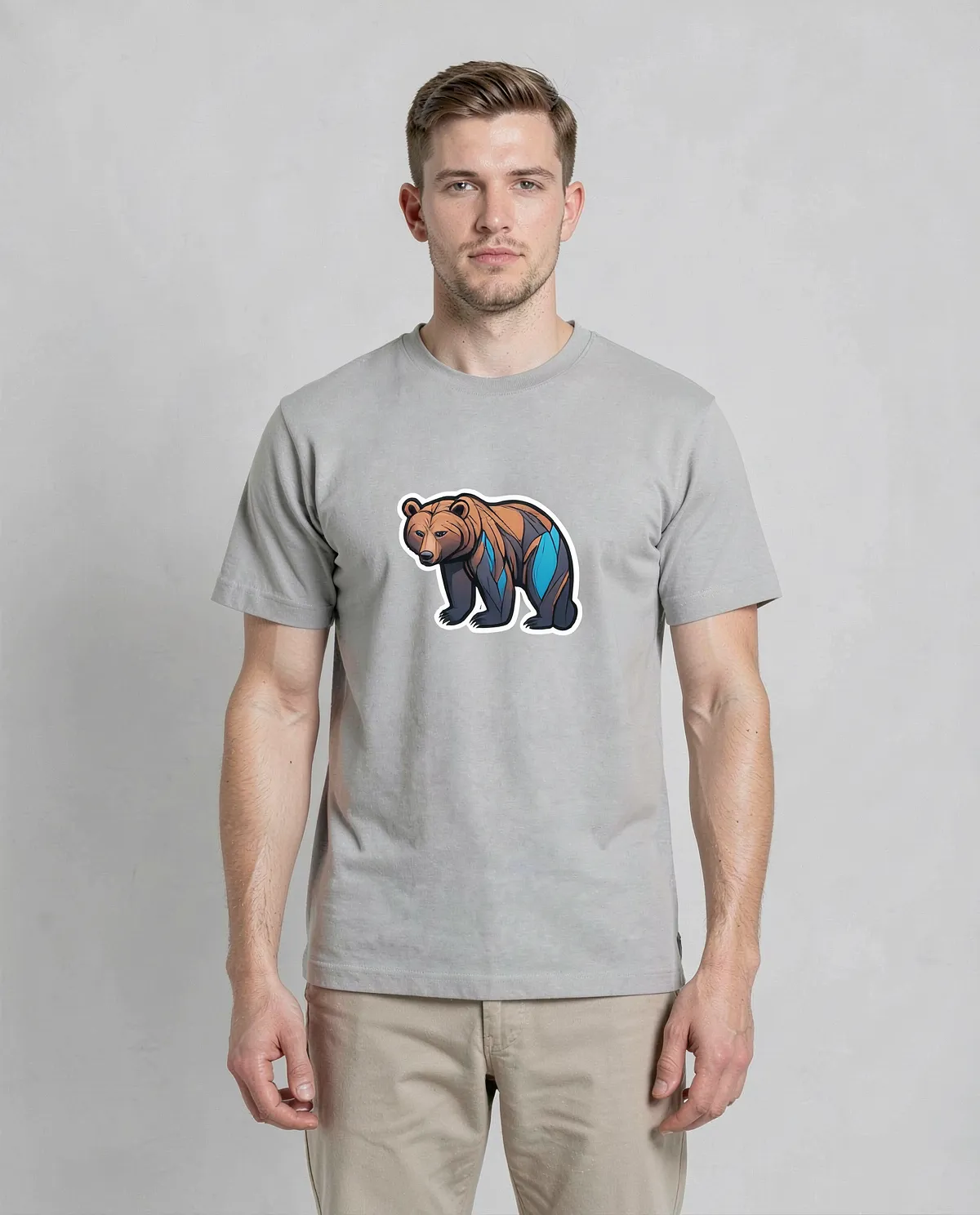 T-Shirt grigio, vestibilità moderna eco‑sostenibile 59