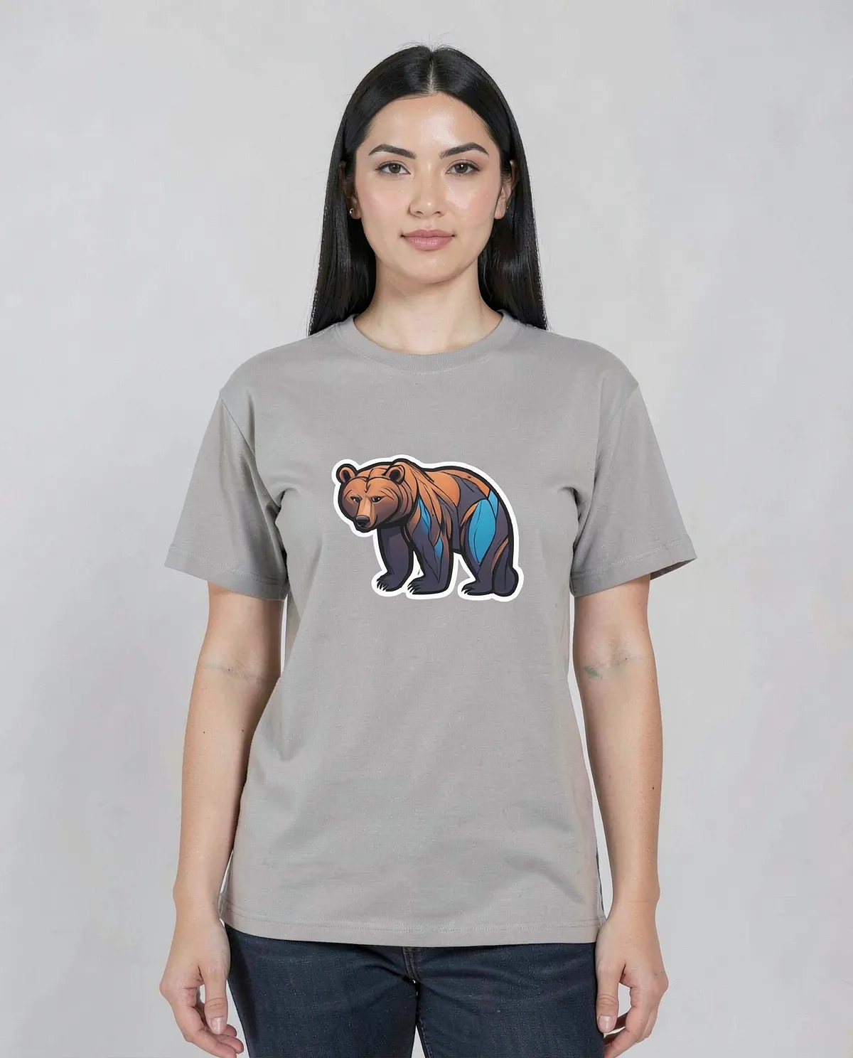 T-Shirt grigio, vestibilità moderna eco‑sostenibile 59