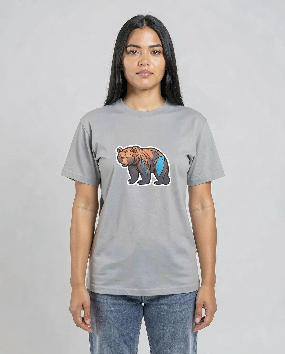 T-Shirt grigio, vestibilità moderna eco‑sostenibile 59