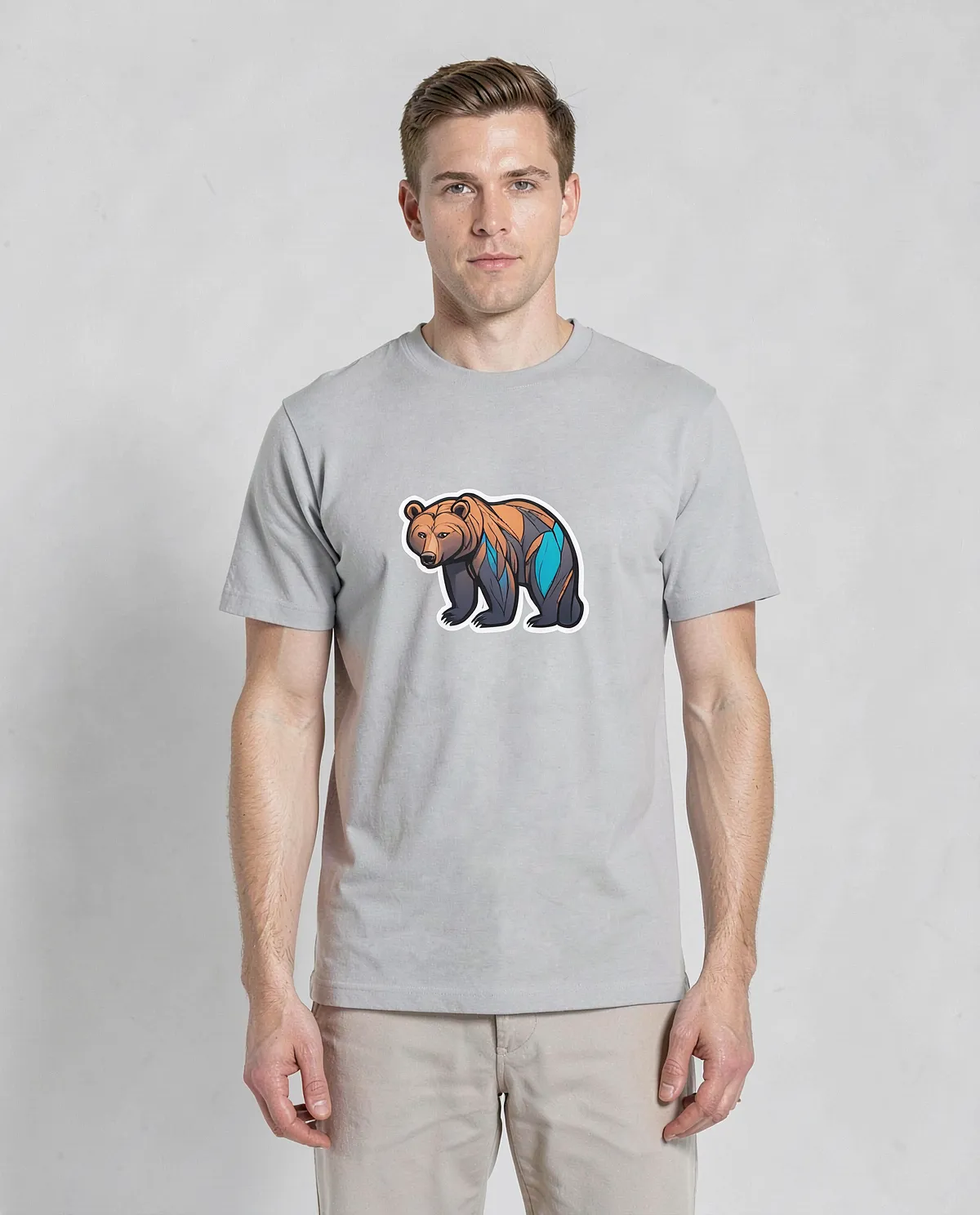 T-Shirt grigio, vestibilità moderna eco‑sostenibile 0