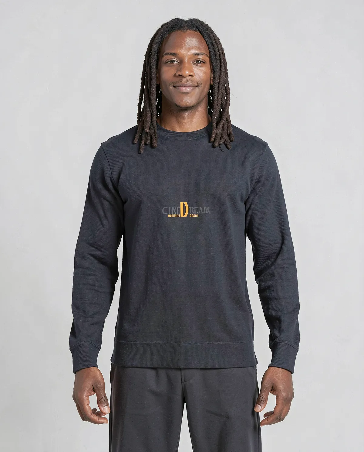Felpa Unisex 3 Filati di Cotone Nera 0