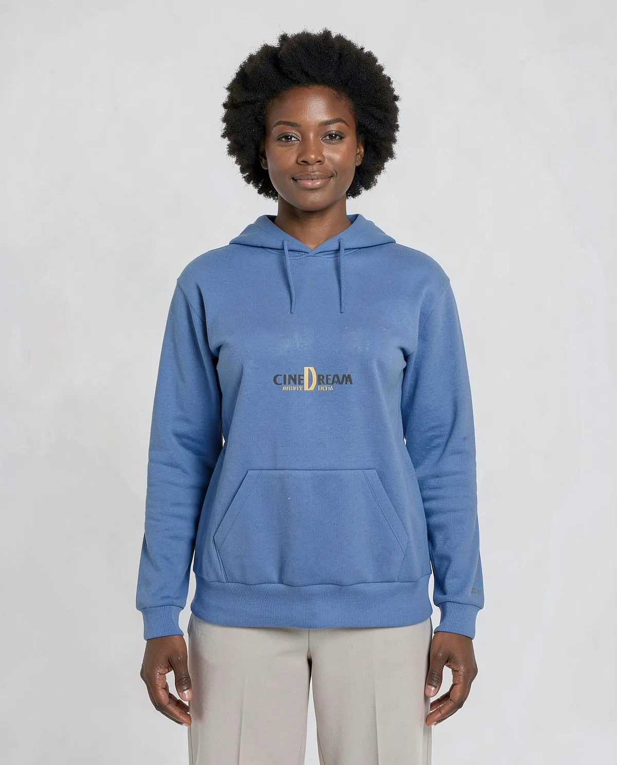Felpe Blu Brossato in Cotone Organico 0