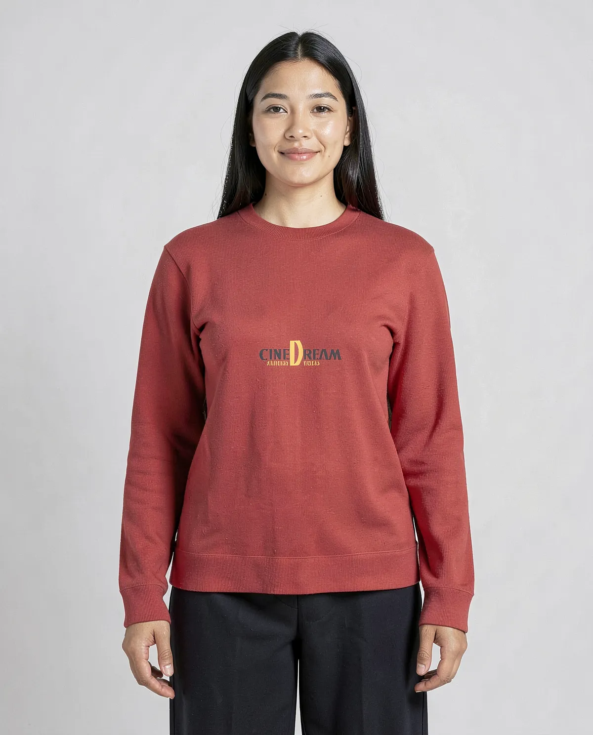 Maglia di Sweat organica con finitura rossa 59