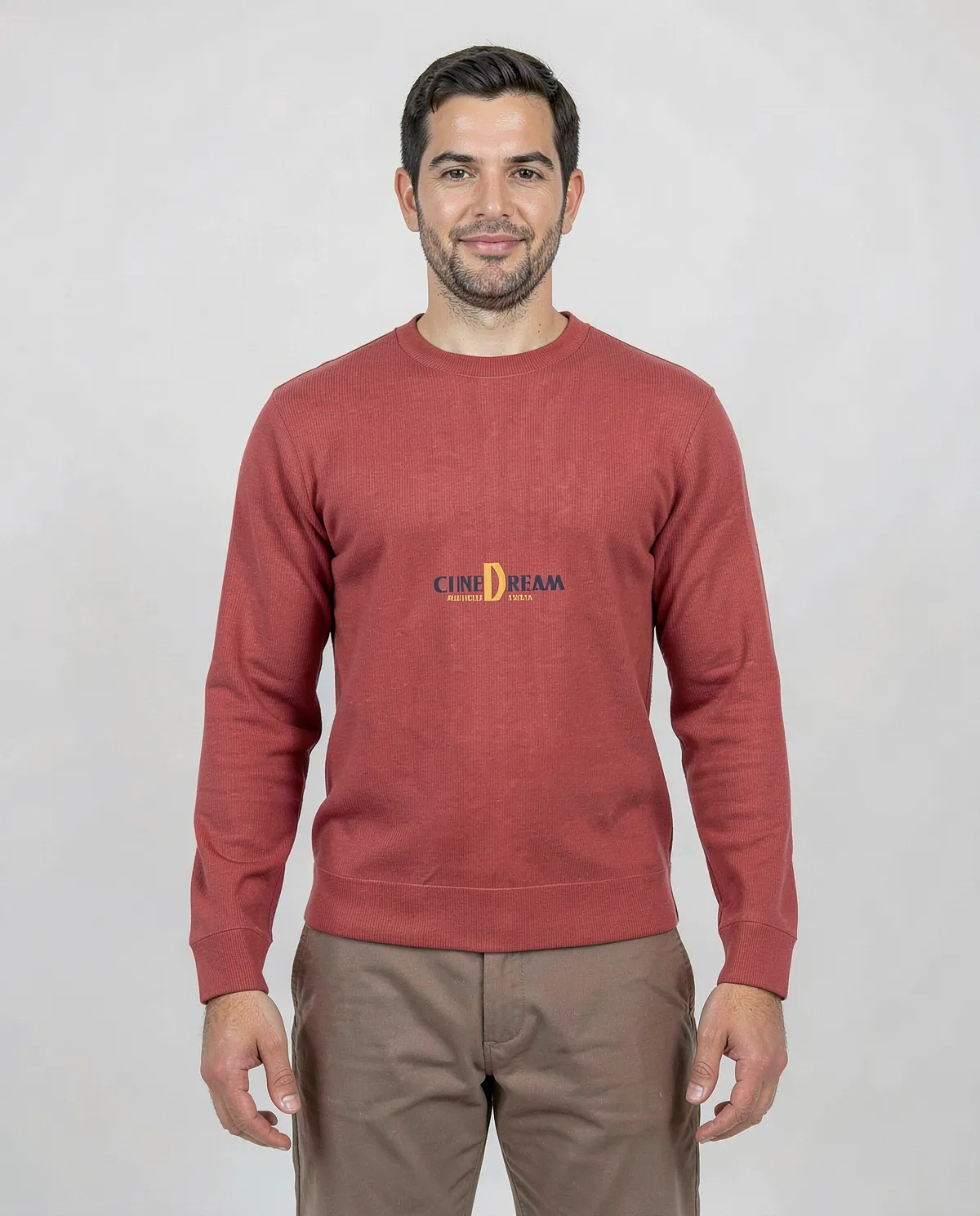 Maglia di Sweat organica con finitura rossa 59